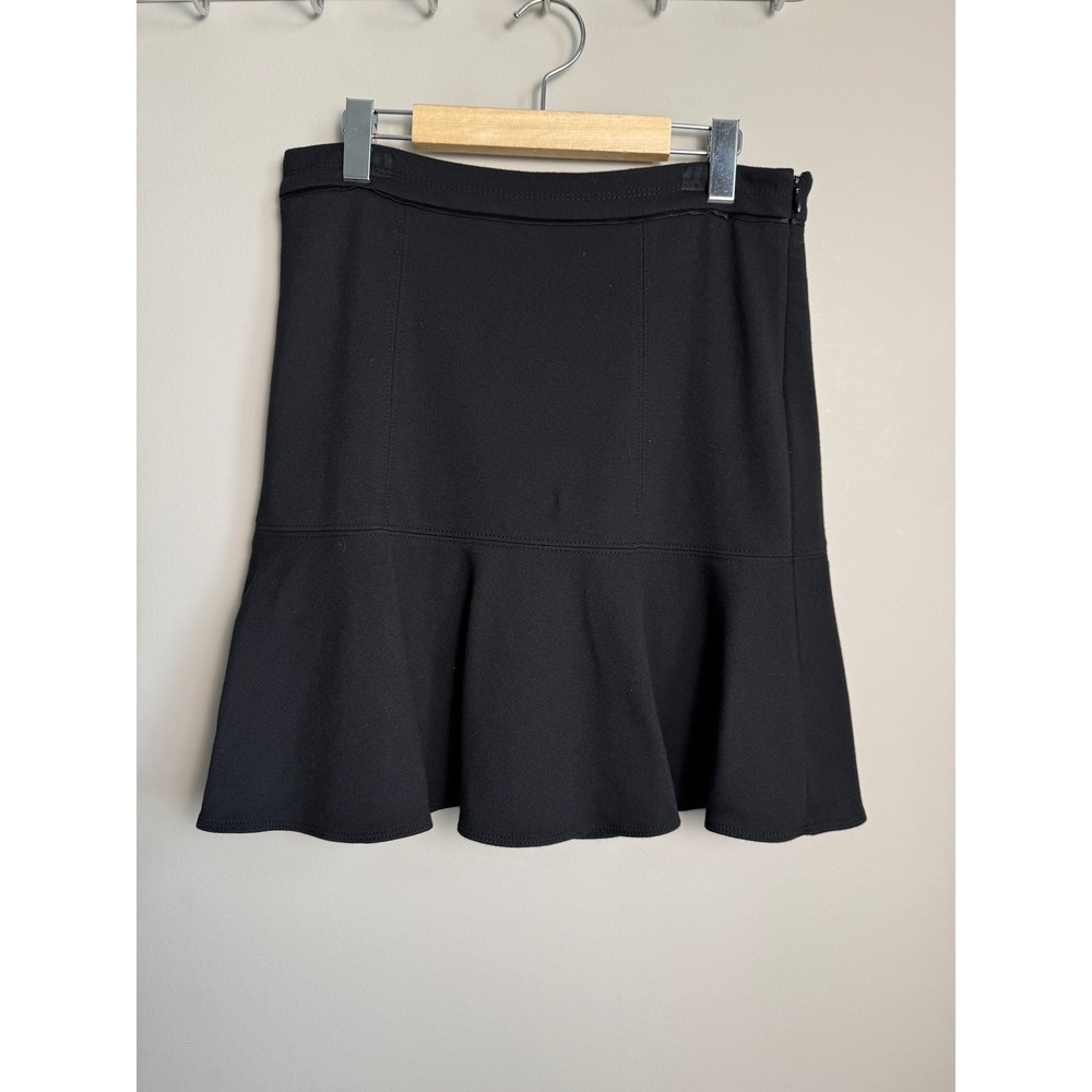 White House Black Market Ponte Knit Flared Skirt 8 Office Chic Dark Academia